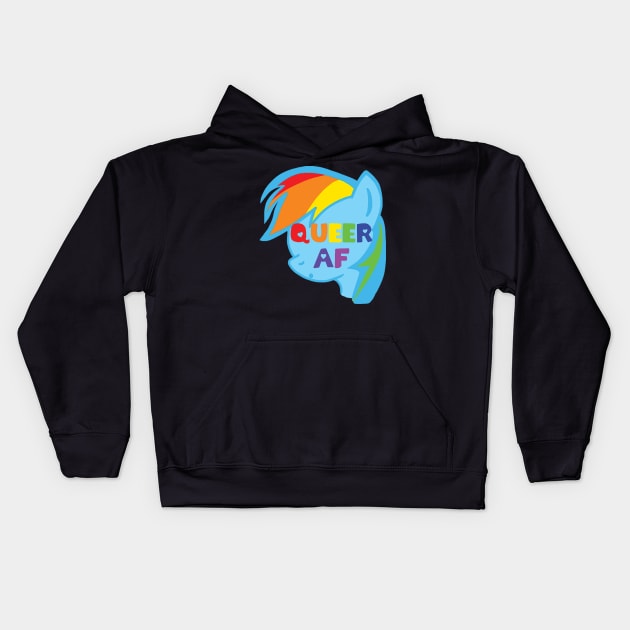 Queer AF Kids Hoodie by COLORaQUEEN